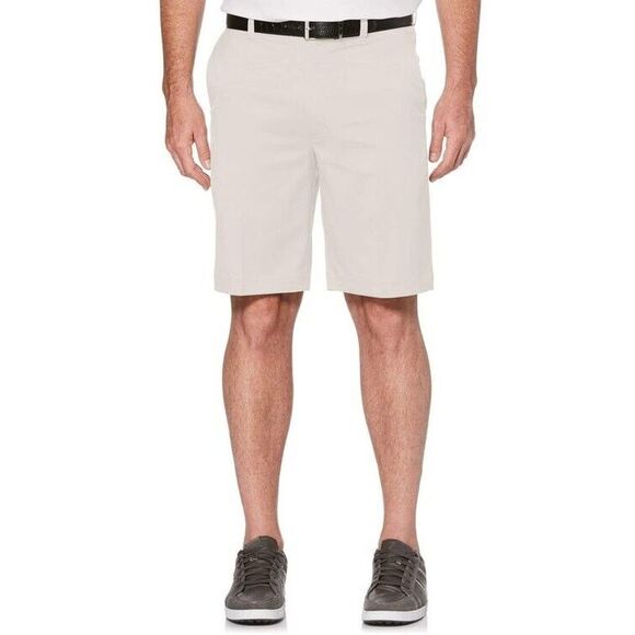 PGA TOUR Shorts Mens 36 Tan Flat Front Silver‎ Lining Performance Stretch - Picture 1 of 5